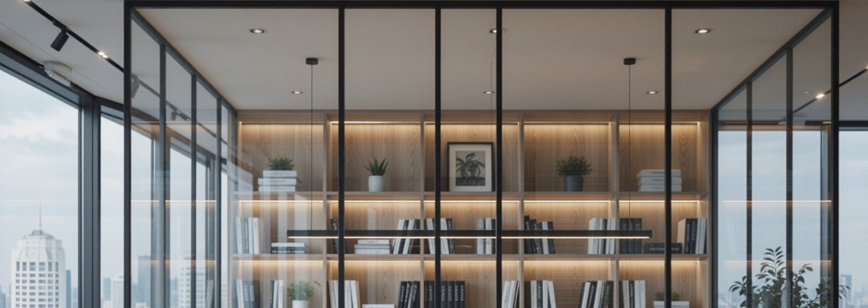 現代辦公室玻璃隔間設計實例