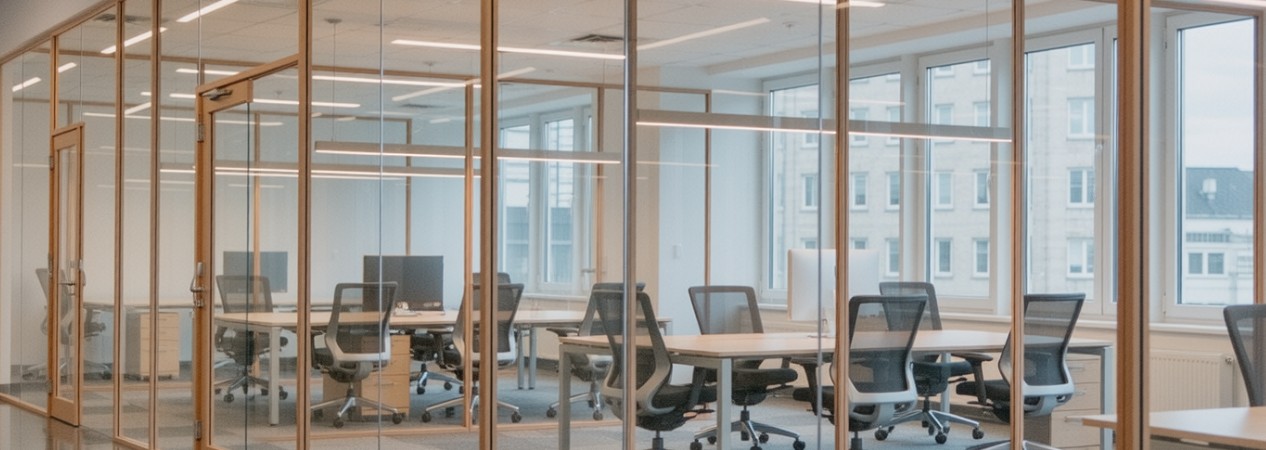 家鋐隔間為主管室設計的玻璃隔間